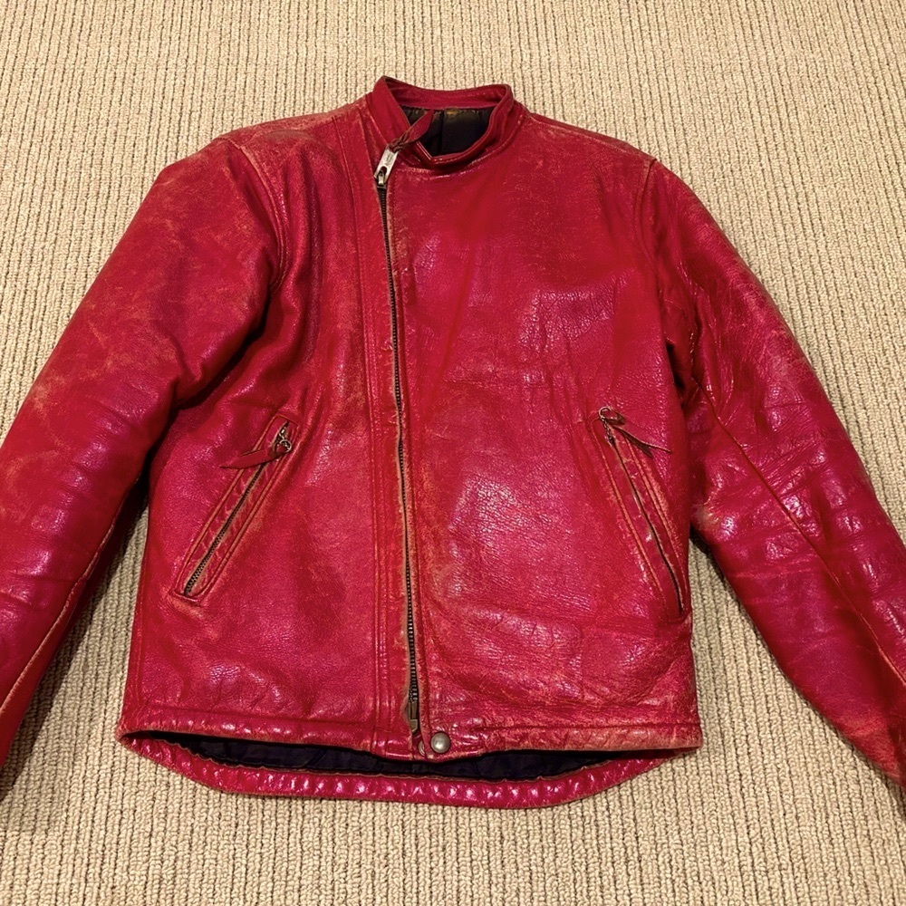 Langlitz Leathers Jacket Red 60's Vintage